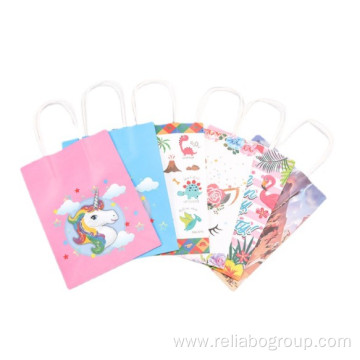 Tote fashion kraft paper bags with handles